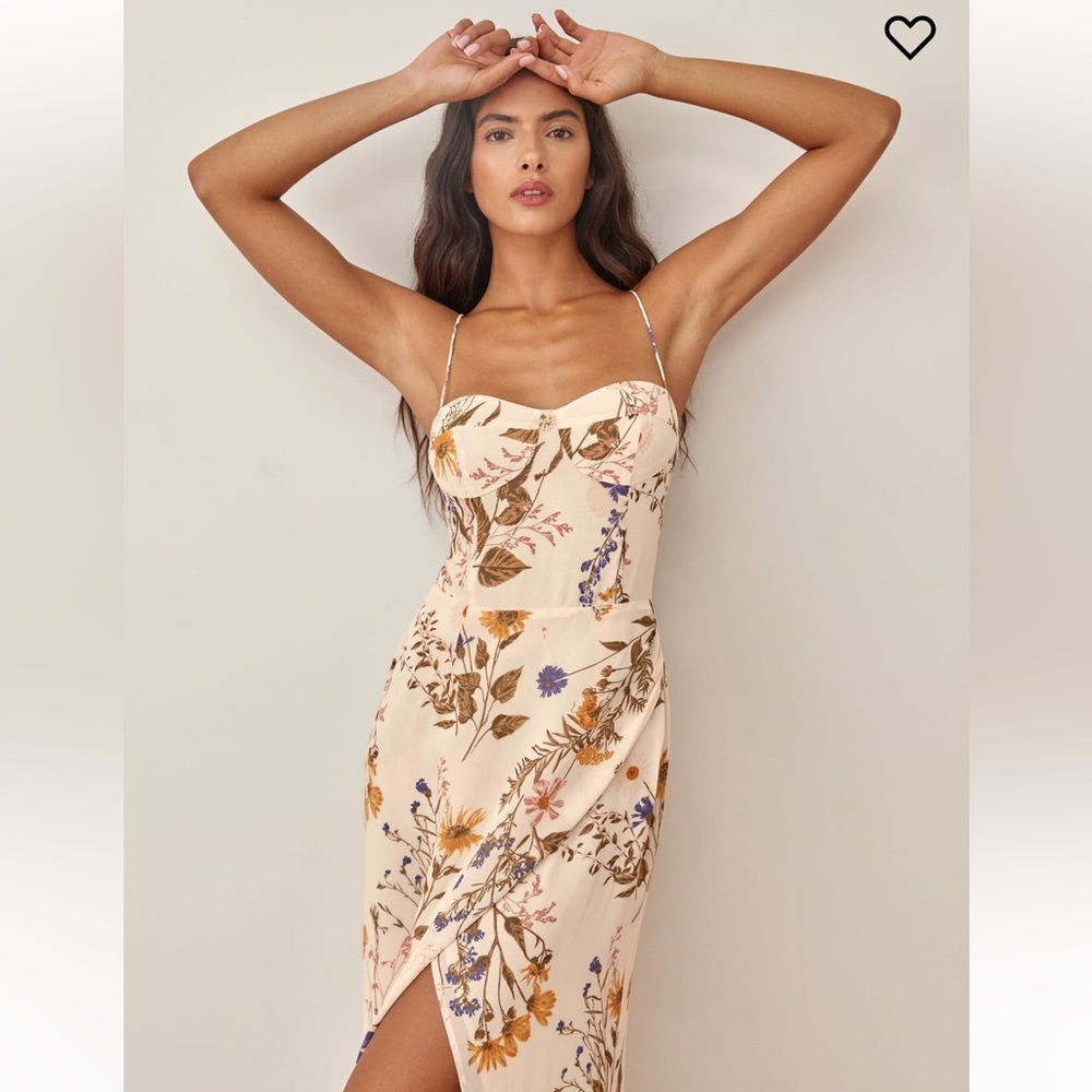 Reformation Floral Kourtney Dress - in Frolic size 0 - retail $278